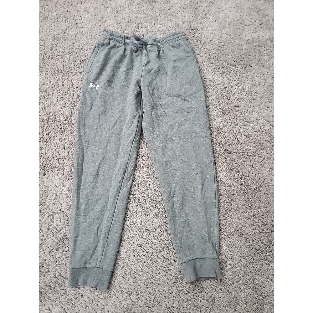 Under Armour Joggers Boys YXL Gray Good Fleece Tapered Activewear Sweatpants